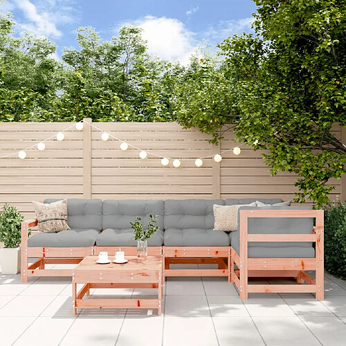 vidaXL Salon de jardin 6 pcs bois massif douglas