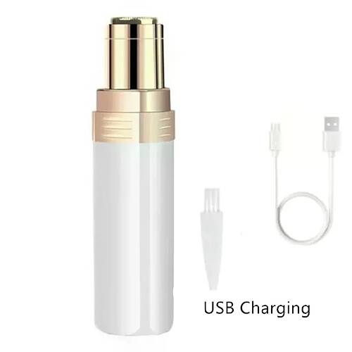 Épilateur électrique portable rechargeable par USB pour femmes, épilation indolore pour le corps, outil de rasage du cou et des jambes en forme de rouge à lèvres