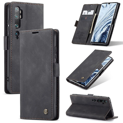 Caseme Etui en PU auto-absorbé noir pour votre Xiaomi Mi CC9 Pro/Mi Note 10/Mi Note 10 Pro