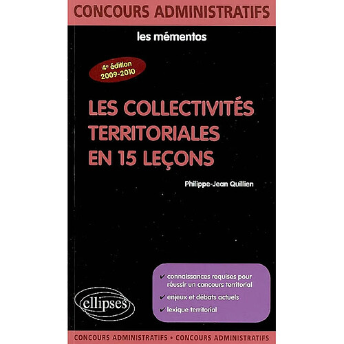 Les collectivités territoriales en 15 leçons : 2009-2010 · Occasion