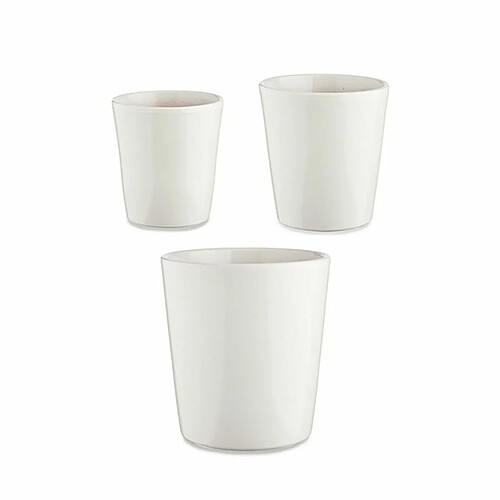 Ibergarden Set de pots Ø 14 cm Ø 22 cm Ø 17 cm Cónica 3 Pièces Blanc