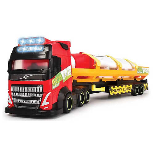 Dickie Toys Camion à Charge Lourde Volvo FH16 de Transport d'Éoliennes Modèle Réduit 1/14 Rouge