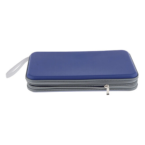 80 Disc CD Wallet DVD Case Storage Holder Bag Carry Protector Plastic Blue