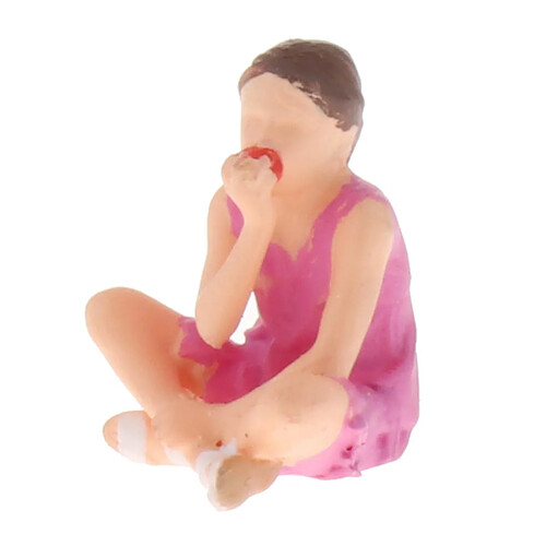 1:64 Painted People Miniture Scènes Figurine Poupée Squat Blanc