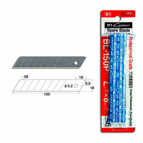 Lame de cutter NT Cutter 18 mm 9 mm