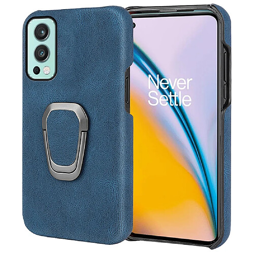 Coque en TPU + PU avec béquille, bleu pour votre OnePlus Nord 2 5G