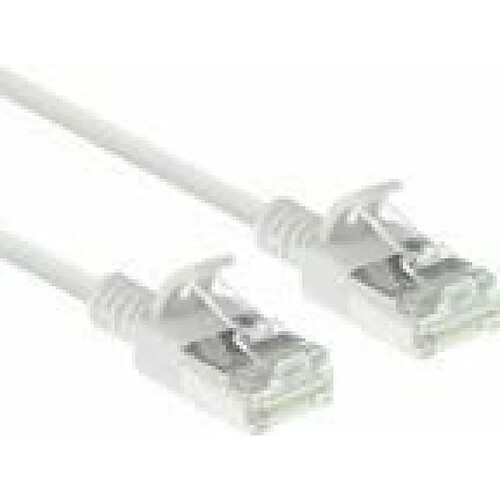 Act Music ACT White 0.15 meter LSZH U/FTP CAT6A datacenter slimline patch cable snagless with RJ45 connectors (DC6930)