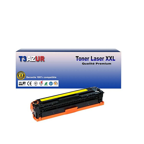 T3AZUR - Toner compatible avec HP Color LaserJet Pro M255dw, M255nw, W2212X (207X) Jaune avec puce