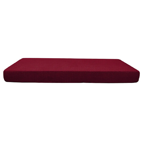 Housse de coussin Stretch Spandex Jacquard Canapé Canapé Vin Rouge-Taille L