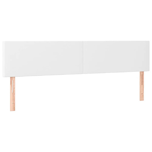 Maison Chic Lot de 2 Têtes de lit design Blanc pour chambre - Décoration de lit 100x5x78/88 cm Similicuir -MN17504