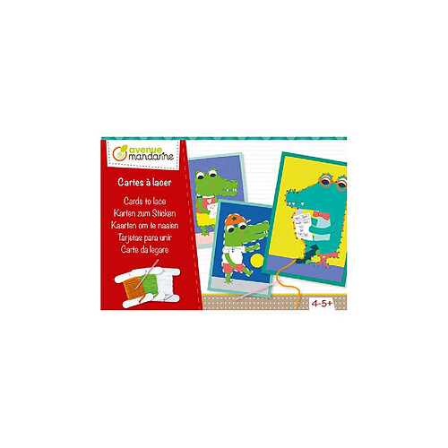 Ac-Deco Cartes à lacer - Famille Croco - Coffret créatif