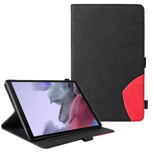 Etui en PU bicolore avec support et porte-carte noir pour votre Samsung Galaxy Tab A7 Lite 8.7-pouces/T220/T225