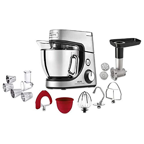 Krups Master Perfect Gourmet Robot Multifonction 4.6L 1100W Acier Inoxydable 8 Vitesses Argenté