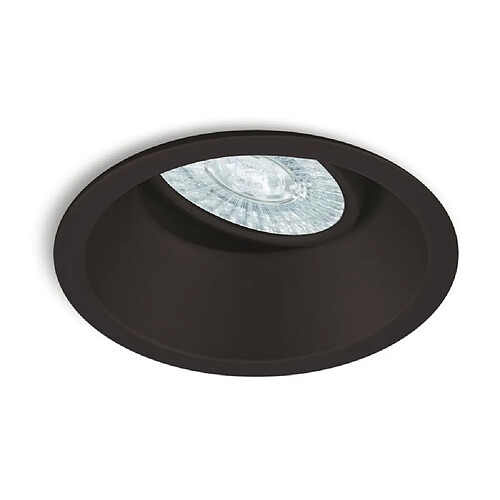 Inspired Downlight encastré rond 9,6 cm GU10, noir mat