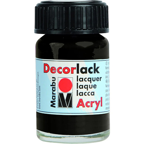 Marabu Vernis acrylique 'Decorlack', noir, 15 ml, ()