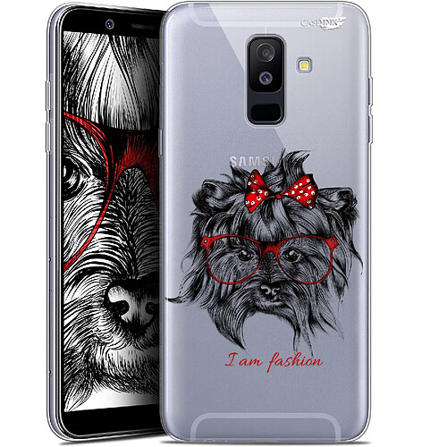 Caseink Coque arrière Samsung Galaxy A6 PLUS 2018 (6 ) Gel HD [ Nouvelle Collection - Souple - Antichoc - Imprimé en France] Fashion Dog