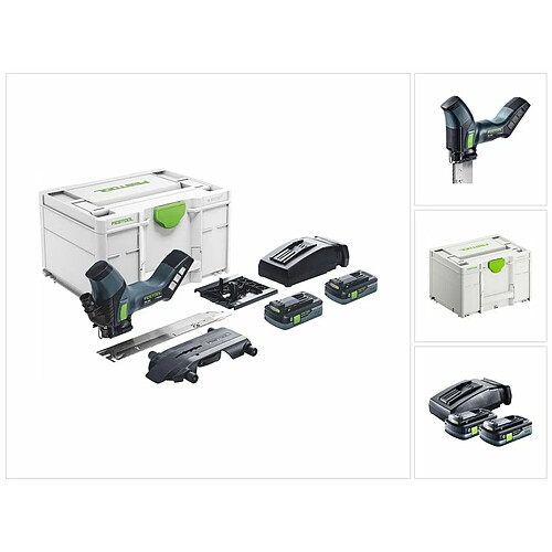 Festool ISC 240 HPC 4,0 EBI-Plus Scie sans fil pour matériaux isolants 240mm 18V + 2x Batteries 4,0Ah + Chargeur + Coffret Systainer (successeur de 574819) (576569)