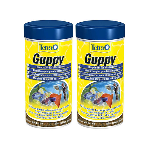 Aliment complet Tetra guppy (Lot de 2).