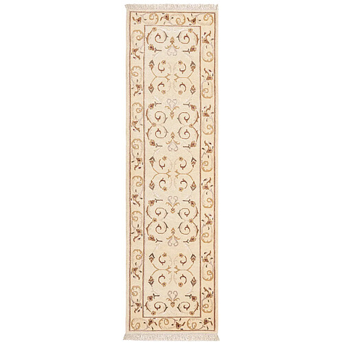 Vidal Tapis de couloir en laine 300x84 beige Darya