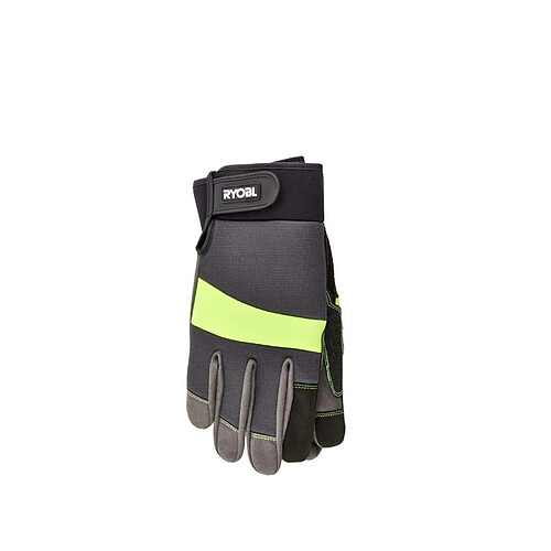 Gants RYOBI de jardinage renforcés et tactiles - Taille XL RAC811XL