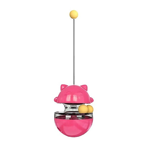 Universal Jouet amusant pour animaux de compagnie à tumbler Slow Food Entertainment Jouet qui attire les animaux de compagnie avec un jouet à bouche réglable & 124 ; jouet pour chat (rose)