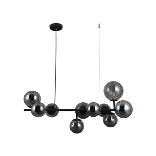 Luminaire Center Suspension Frontera Verre,Acier Satiné noir