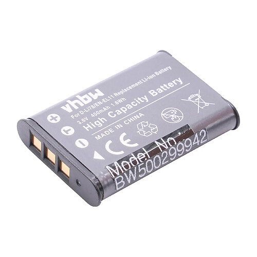 vhbw batterie compatible avec Olympus STYLUS / FE-Serie FE-370 appareil photo DSLR (450mAh, 3.6V, Li-Ion)