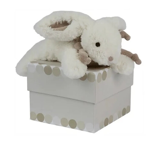 Doudou et Compagnie Peluche lapin bonbon taupe 20 CM