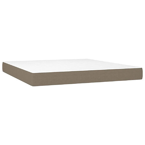 Maison Chic Matelas de lit à ressorts ensachés, Matelas doux Taupe 180x200x20 cm Tissu -GKD98692