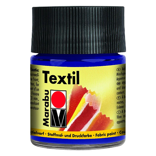 Marabu Peinture pour tissu 'Textil', 50 ml, bleu moyen ()