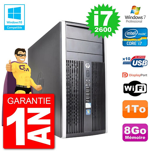 PC HP 6300 MT Intel Core i7-2600 RAM 8Go Disque Dur 1To Graveur DVD Wifi W7 · Occasion