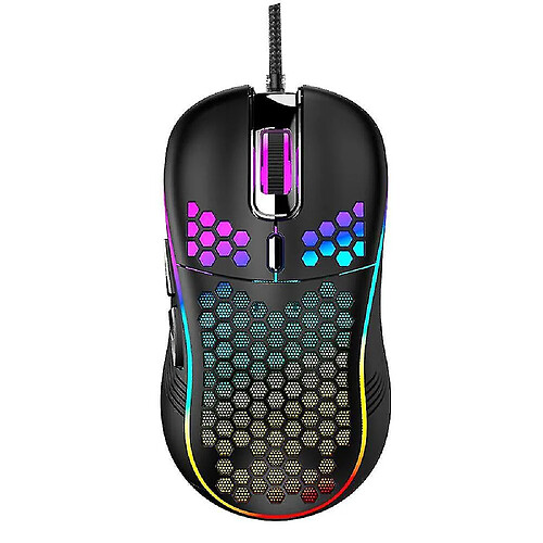 Universal Colorful Wired Hole Mouse Lightweight Beehive Profession Gamers 7200DPI RVB GAMING CRIE