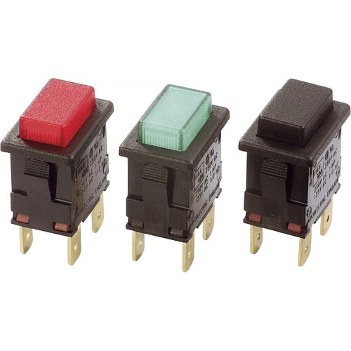 Bouton-poussoir à accrochage Arcolectric H8350ABAAA 250 V/AC 16 A 2 x Off/On permanent 1 pc(s)