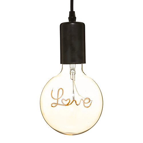 Atmosphera, Createur D'Interieur Ampoule Led Love Suspension Ambré G 125 - ATMOSPHERA