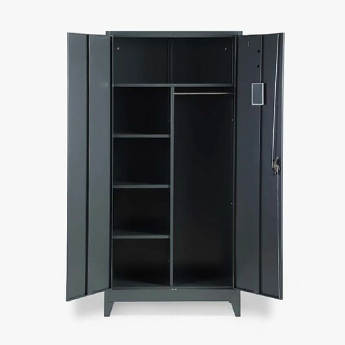 OFFICE24 Armoire de bureau 2 portes 90x40 H180 en métal avec porte-documents verrouillable VESuvIO