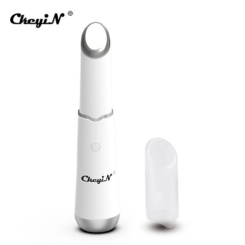 Universal Masseur électrique des yeux Rouleaux Vibrations ioniques Chauffage Massage du visage Effacer les cercles sombres Anti-rides LED Massage thermique | Appareil de beauté à usage domestique (blanc)