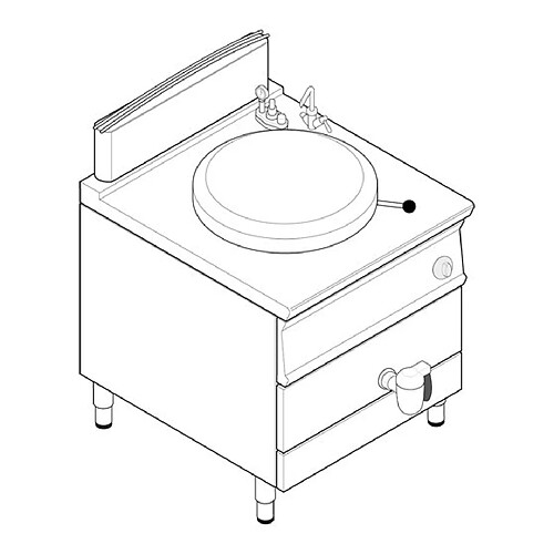 Marmite à cuve gaz - chauffe indirecte - 100 litres - Tecnoinox