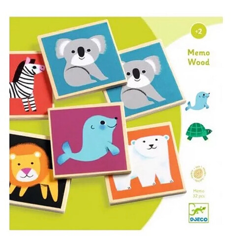 Djeco Jeu educatif en bois Memo wood