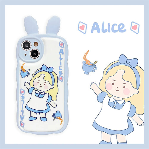 GUPBOO Étui pour iPhoneXsMax Coque de téléphone mignonne Alice Girl en silicone