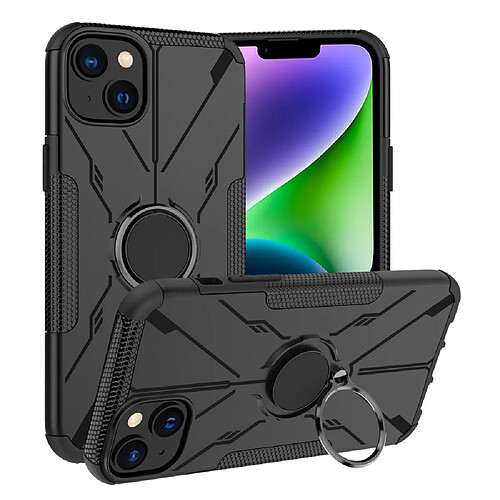 Coque en TPU airbag quatre coins, anti-chute avec béquille pour votre iPhone 14 - noir