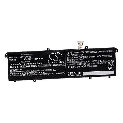 vhbw Batterie compatible avec Asus VivoBook S14 S433FA-EB024T, S433FA-EB031T ordinateur portable Notebook (4250mAh, 11.55V, Li-polymère)