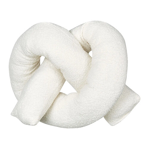 Beliani Coussin GLADIOLUS Fourrure synthétique 172 x 14 cm Unicolore Blanc cassé