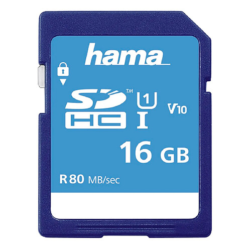 Hama SDHC 16GB classe 10 UHS-I 80 MB/S