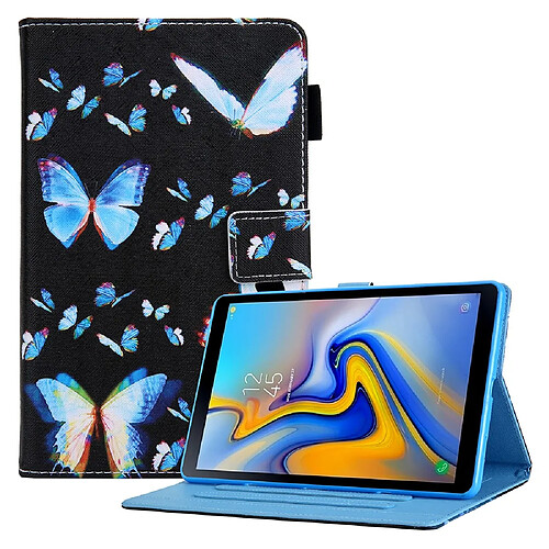 Etui en PU Impression de motifs avec support papillon bleu pour votre Samsung Galaxy Tab A7 Lite 8.7 (2021) T220/T225