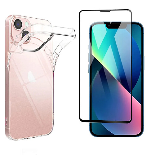 Xeptio Apple iPhone 13 Mini 5G coque coque transparente et pr otection écran full noir