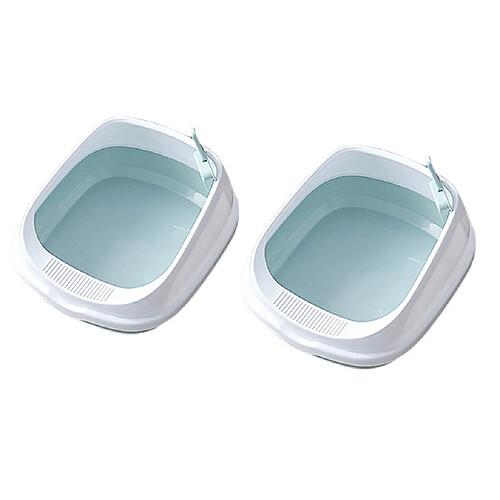 2 Pcs En Plastique Pet Bassin Chats Litière Chat Chat Chien W / Pelle Chien Pet Toilette