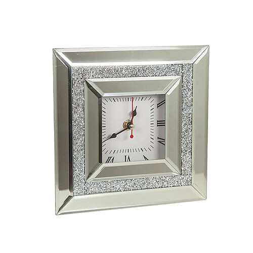 Horloge de table Romimex Argenté verre 20 x 20 x 5 cm