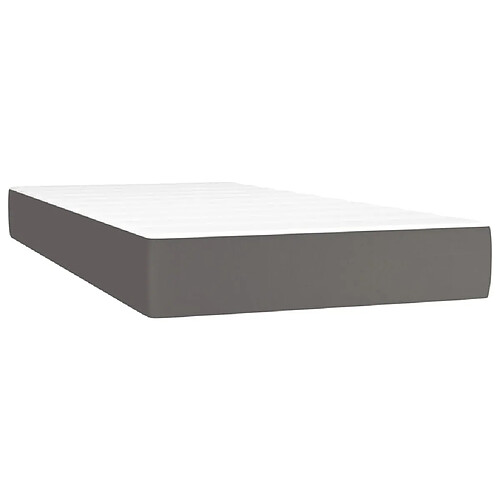 Maison Chic Matelas de lit à ressorts ensachés, Matelas doux Gris 100x200x20cm Similicuir -GKD96770