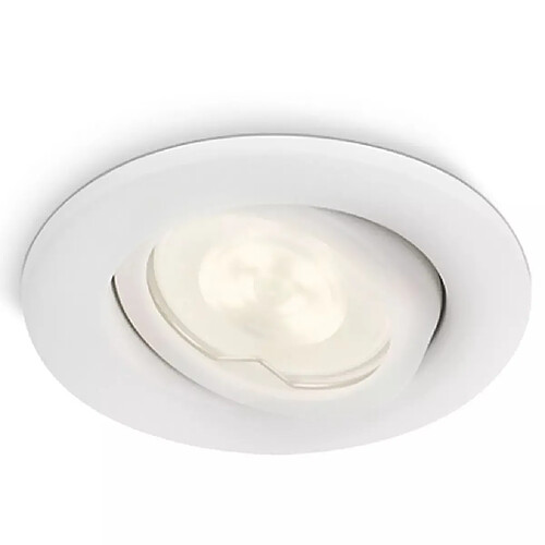 Philips Spot encastrable plafond Fresco IP23 D10 cm - Blanc