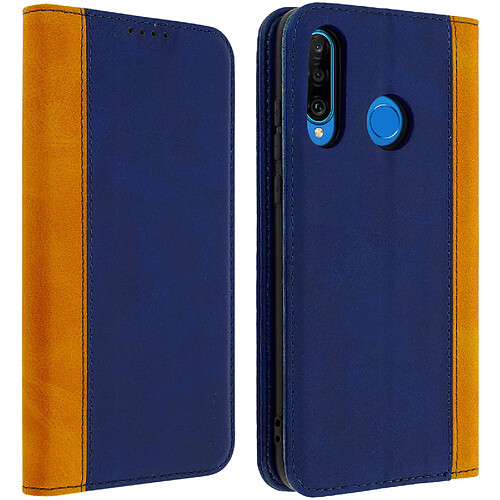 Avizar Housse Huawei P30 Lite Étui Folio Rangement carte Fonction support bleu nuit